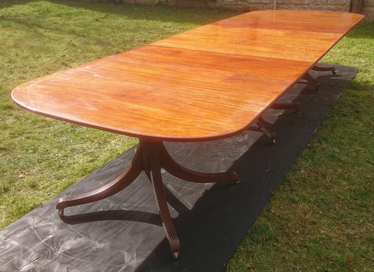 Three Pedestal Dining Table