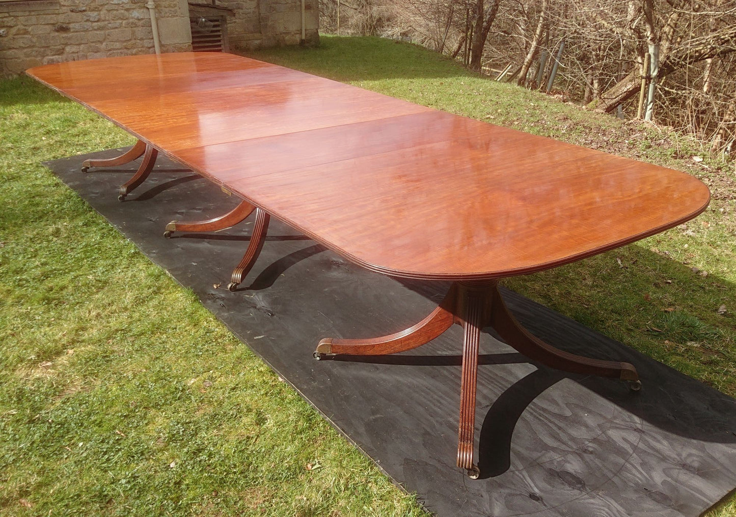 Three Pedestal Dining Table