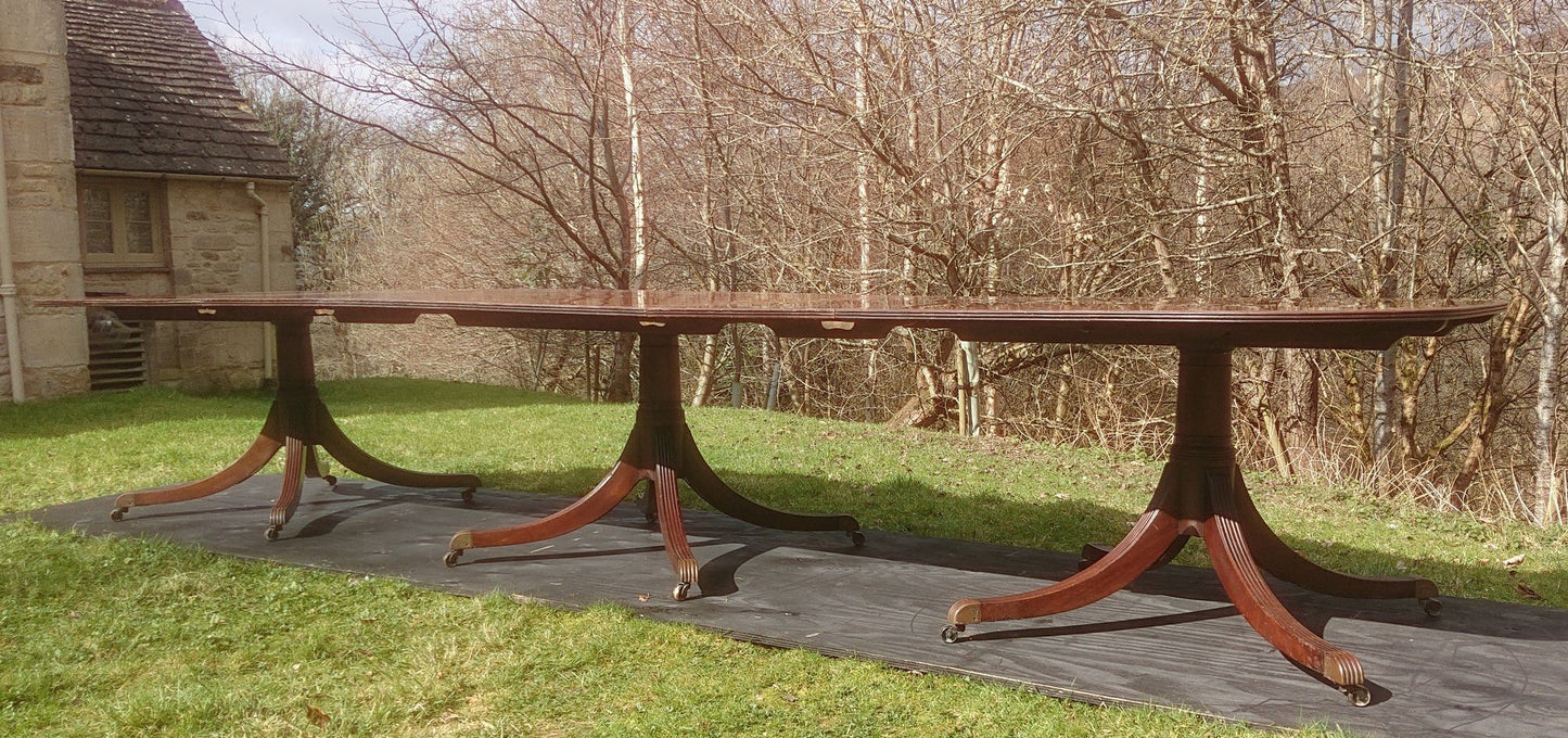 Three Pedestal Dining Table