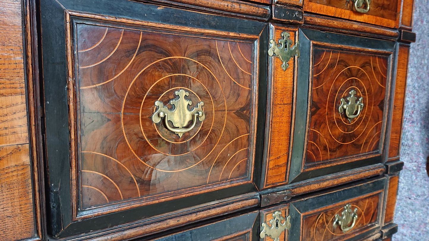 Oyster Veneer Chest of Drawers