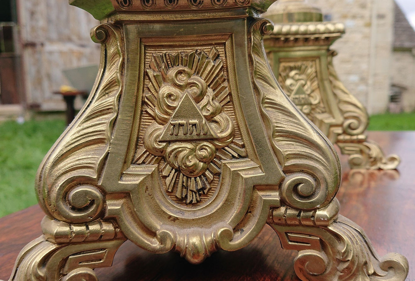 Massive Pair of Victorian Floor Standing Candlesticks or Prickets