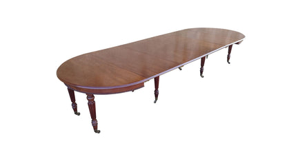 Early 19th Century Antique Extending Mahogany Dining Table Made By Gillows Of Lancaster and London