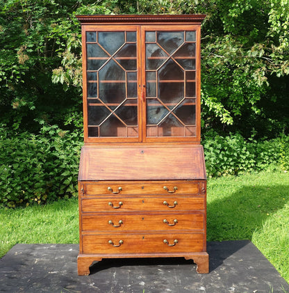 Great Proportion Tall And Slim 18th Century Bureau Bookcase