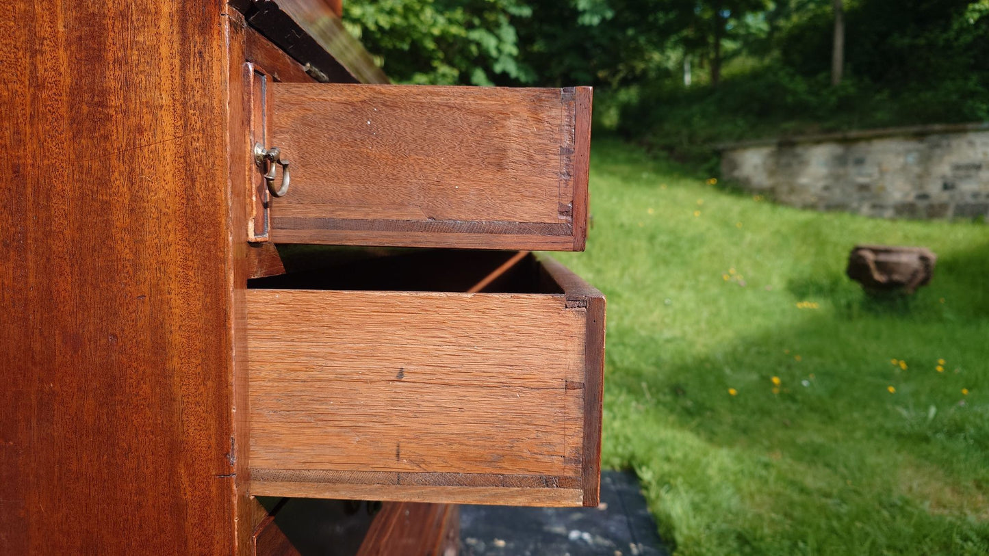 Great Proportion Tall And Slim 18th Century Bureau Bookcase