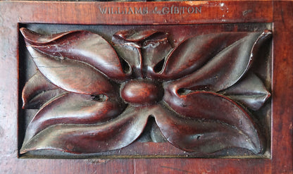 19th Century Pollard Oak Library Table by Williams and Gibton of Dublin