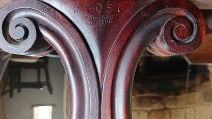 19th Century Pollard Oak Library Table by Williams and Gibton of Dublin