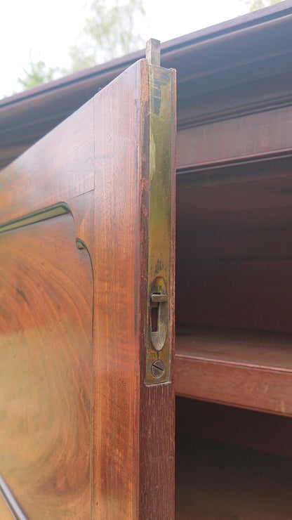 Early 19th Century Mahogany Linen Press
