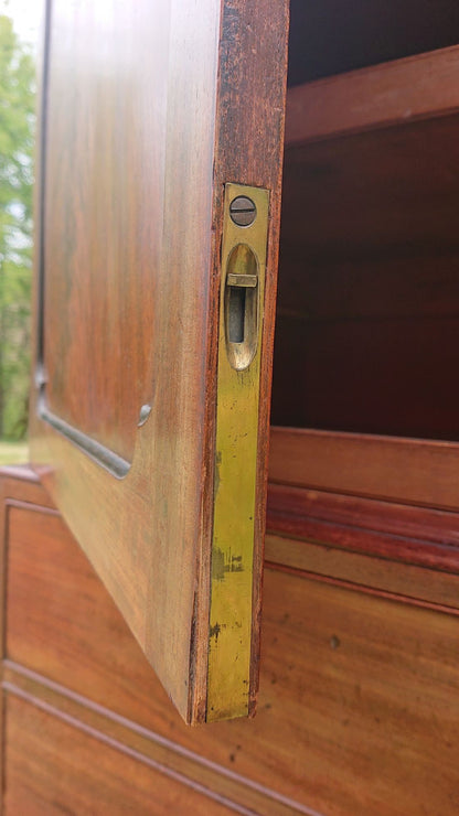 Early 19th Century Mahogany Linen Press