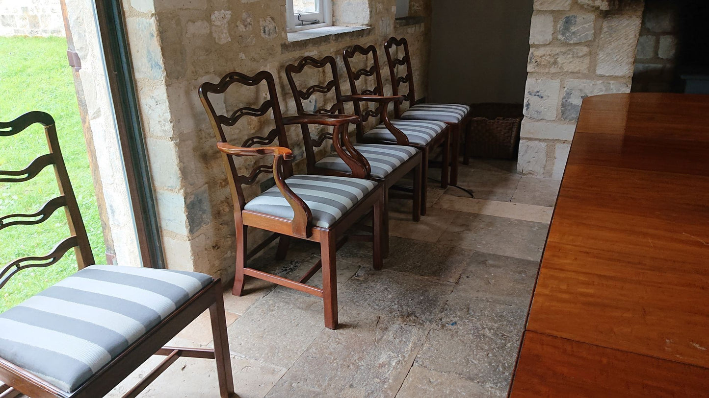 Set of Fourteen (12+2) Dining Chairs in the Manner of Thomas Chippendale