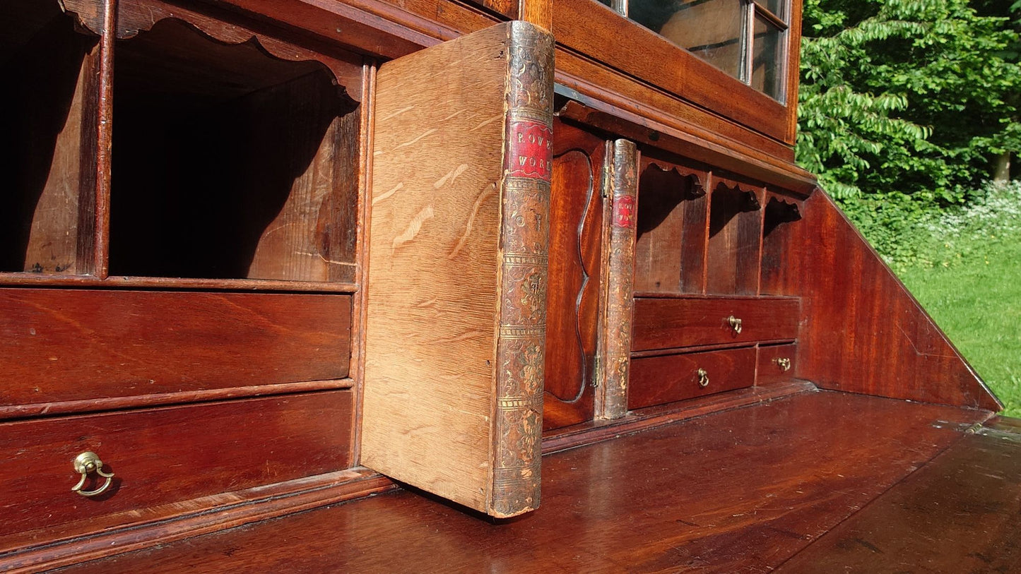 Great Proportion Tall And Slim 18th Century Bureau Bookcase