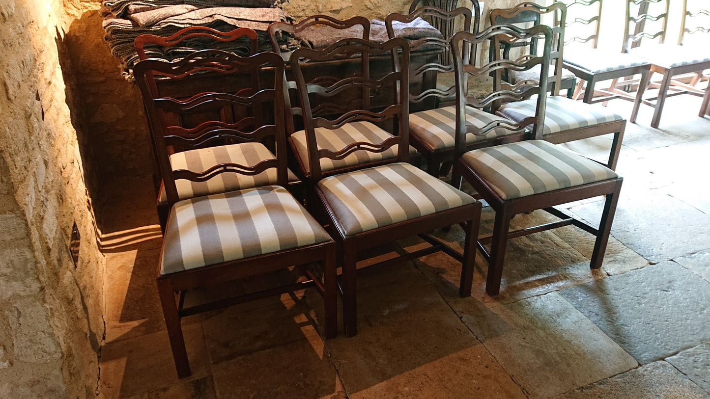 Set of Fourteen (12+2) Dining Chairs in the Manner of Thomas Chippendale