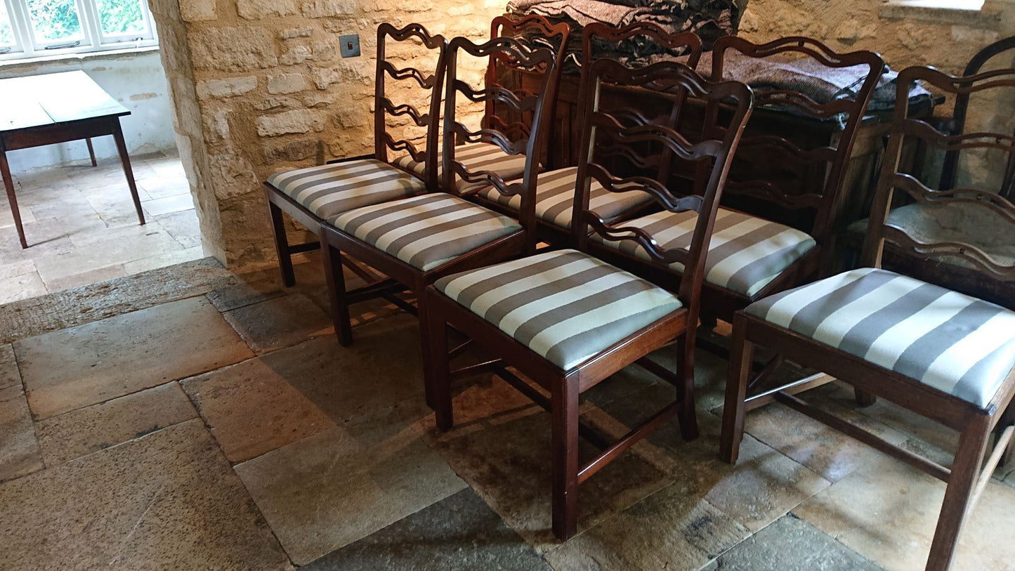 Set of Fourteen (12+2) Dining Chairs in the Manner of Thomas Chippendale